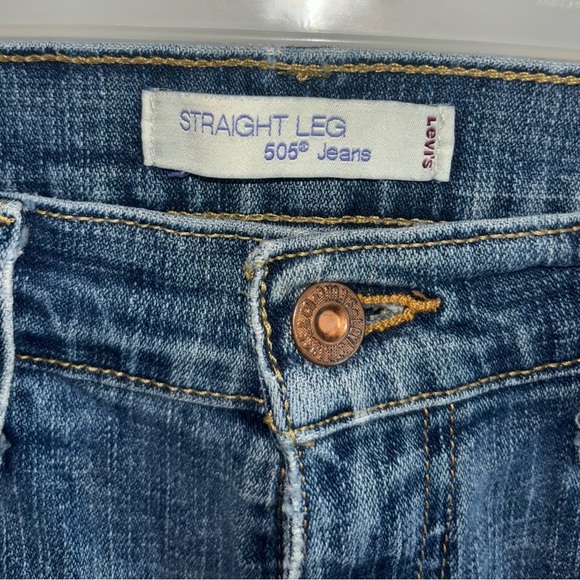 👖 Levi’s 505 Straight Leg Jeans - Size 6 Short - Medium Wash - Picture 2 of 5